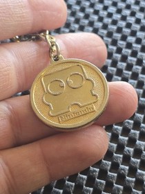Vintage Nintendo Famicom Golf U.S. Course Contest Prize Gold Coin Chain Disk-kun