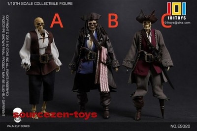 101TOYS 1/12 Scale 6 in Skeleton Pirate Action Figure Toys In Stock