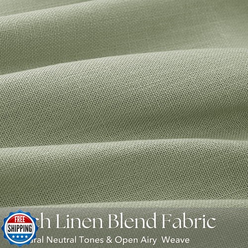 Pinch Pleated Sage Green Curtains 84 inch Long for Living Room 2 Panel Set Ba - Picture 5 of 5