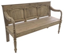 VINTAGE WOODEN BENCH WITH BACK