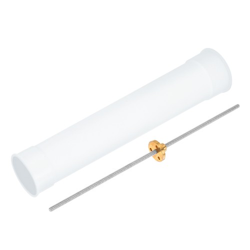 200mm Tr4X1 Power Screw for Brass with Nut and Plastic Tube, Silver - Picture 1 of 7