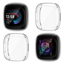 NANW 4-Pack Screen Protector Case Compatible with Fitbit Sense 2/Versa 4, Sof...