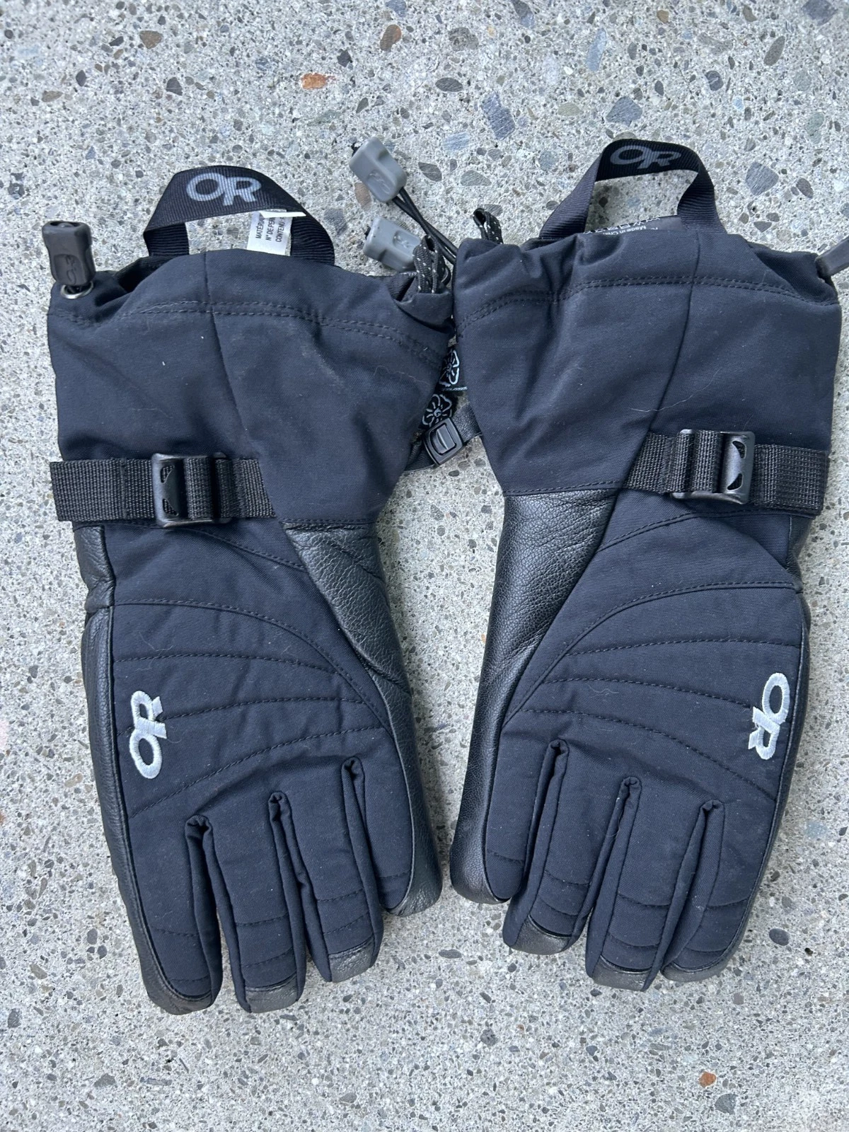 Outdoor Research REVOLUTION Gloves Womens MED 7 Black Leather midweight