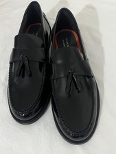 Mens Black  Leather Slip-On Loafers Standard Frank Wright brand new size 9