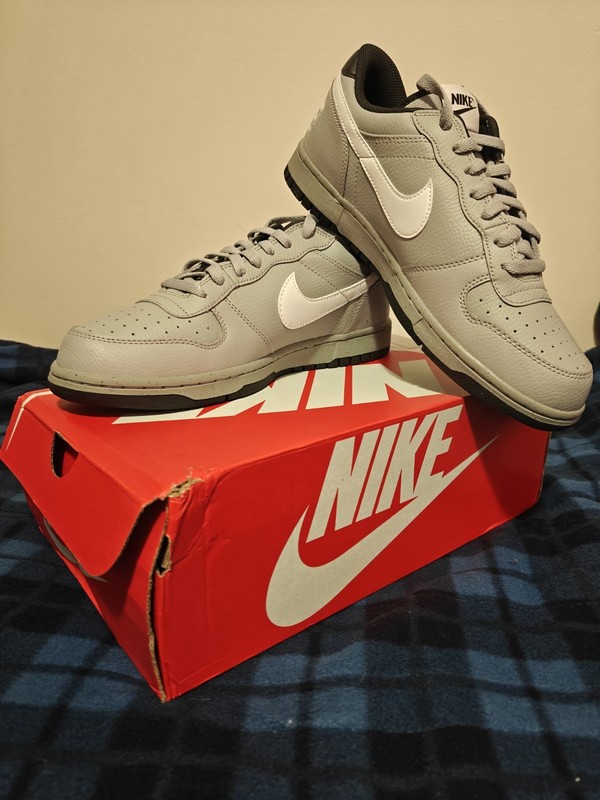 BIG NIKE LOW LT SMOKE GREY SUMMIT WHITE MENS 10 WOMENS 11.5 355152-017