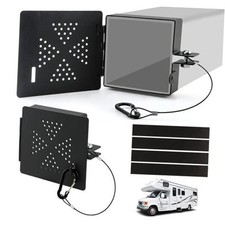 2 Pack Aluminum RV Bumper End Cap- Fits Standard 4-Inch Square Camper Black