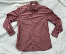 Flawless Red Blend Men’s Size Small Long Sleeve Cotton Button Up Shirt By Mango