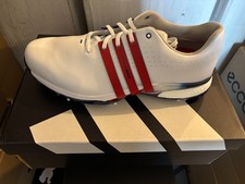 NIB MEN'S ADIDAS TOUR 360 SHOES, SIZE: 10 WHITE