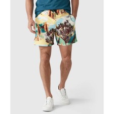 Rodd Gunn Blue Gum Bay Swim Shorts XXL Tropical Print NWT