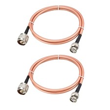 2Pcs Low Loss RF Coaxial Cable Coax Wire RG-142 N Male to BNC Male 90cm