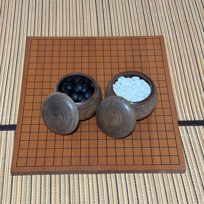 Tabletop Foldable Go Board Goban IGO  & Stones Set Board Game 19 x 19 Board