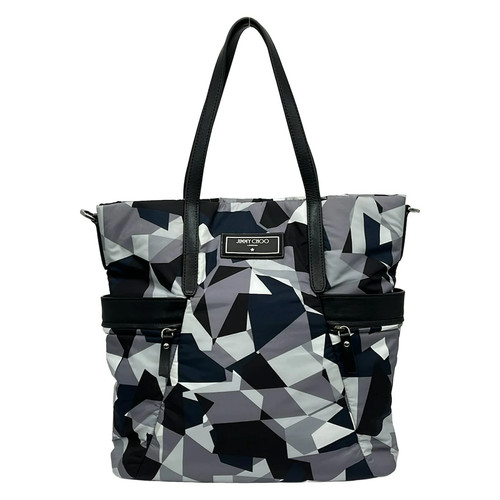 JIMMY CHOO Balfour Anthracite Shoulder Bag Camouflage Gray x Black x Dark Nay