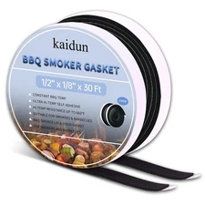 kaidun 30 Ft 1/2" x 1/8" High Heat BBQ Smoker Gasket, Black Self Stick Grill ...