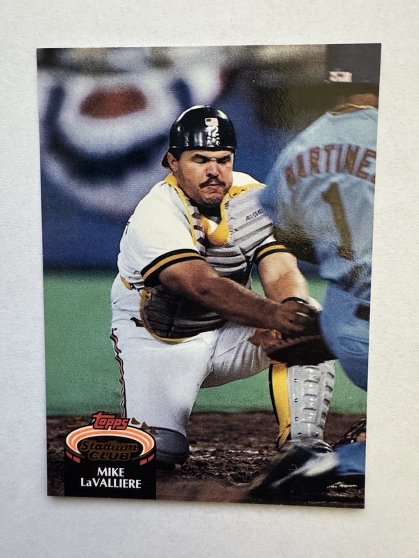 1992 Topps Stadium Club Mike LaValliere 216 Pittsburgh Pirates Baseball