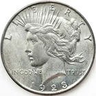 1923-D Peace Silver Dollar AU XF+ *  Nice Luster! 1923D Die Break Obv