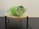 Vintage Murano Glass Turtle Figure Green Paperweight  8” Read — photo 9