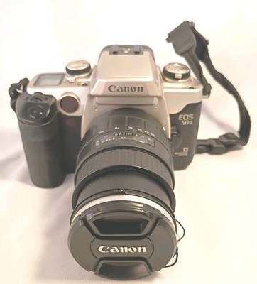 Canon EOS 50E Quartz Date 35mm Film SLR Camera & Lens FOR PARTS OR REPAIR ONLY.