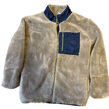 Tommy Bahama Jacket Boys Sherpa Fleece Insulated Lined Pocket Gray Sz XL 14 Zip