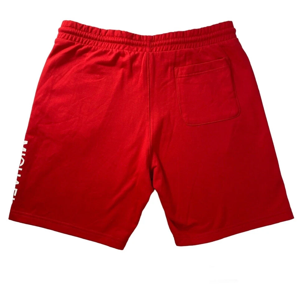 Pantalones Cortos para Sudar Michael Kors Y2K Hombres M Rojo Logo Polar Cintura Elástica Atléticos Nuevos con Etiquetas Foto 2 de 4