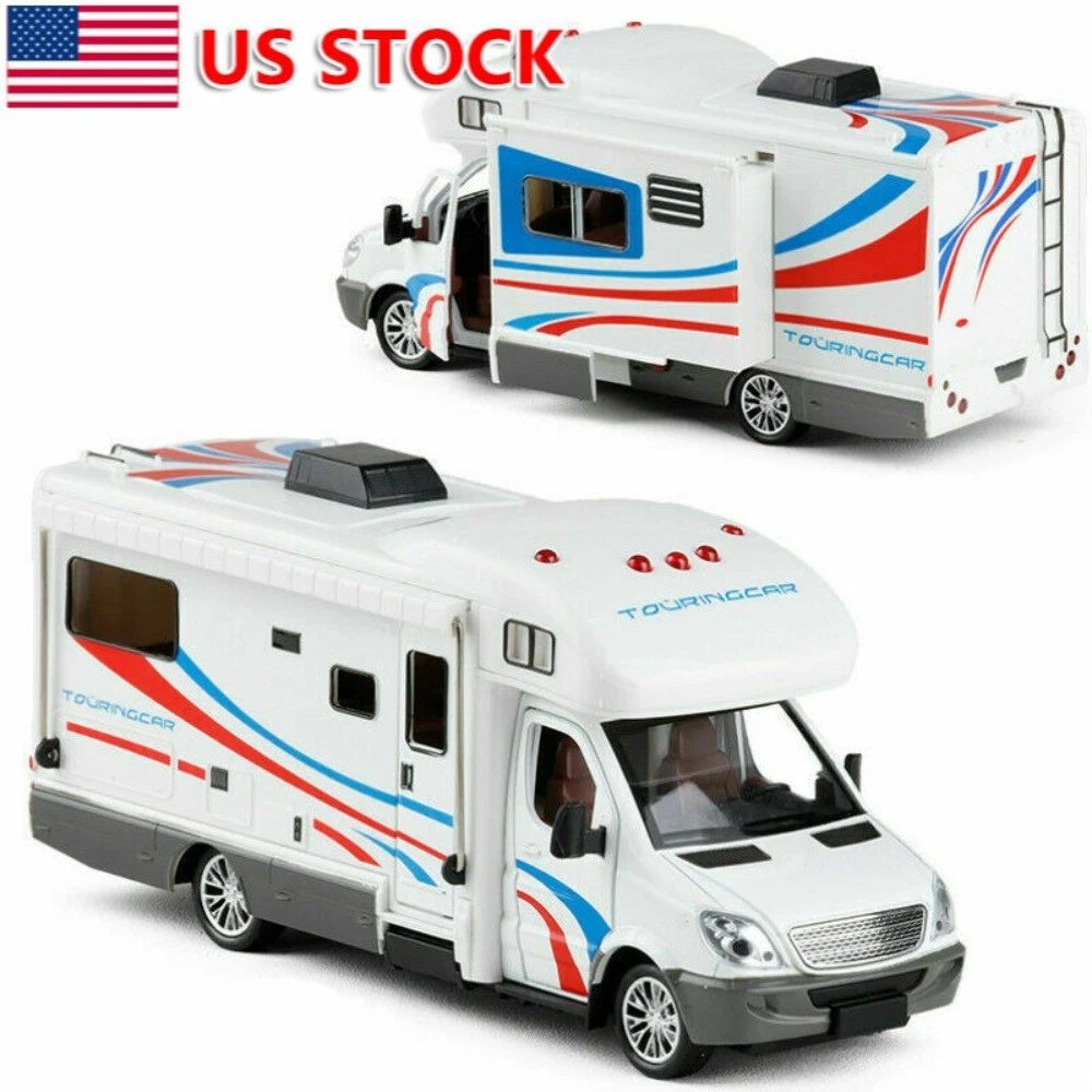 Camper Giocattolo In Pressofusione Scala 1:32 Con Luci E Suoni - Regalo Per Bambini