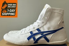 [Shoe bag]  Asics Wrestling Shoes EX-EO 1083A001 White x Blue x Silver