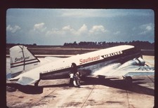 Dupe 35mm airline slide Southeast Airlines DC-3 w/o TRI N18941