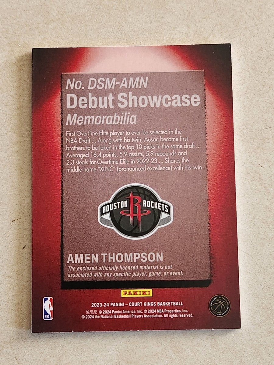 2023-24 Panini Court Kings - Debut Showcase Memorabilia Amen