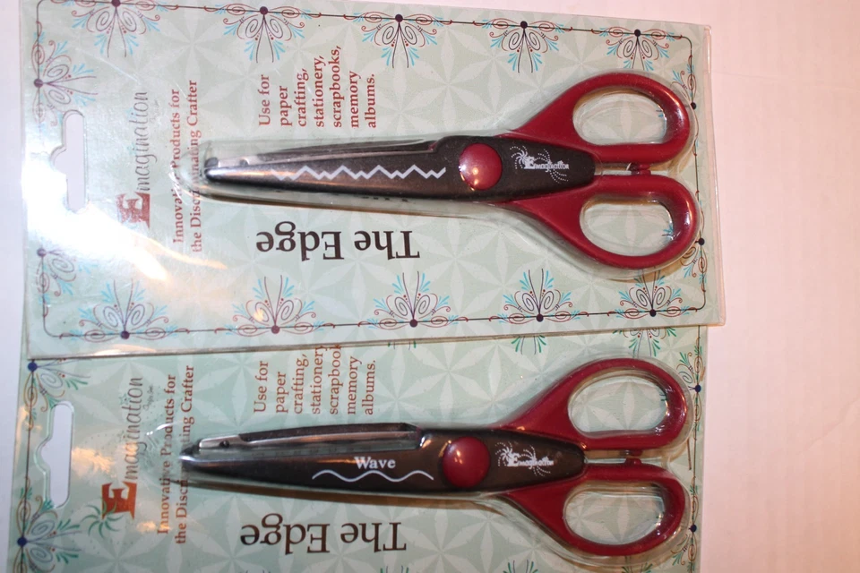 The Edge Scallop Decorative Edged Scissors 2 Paids Both New Unused - Image 3 of 3