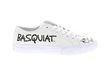 DC Basquiat Manual Mens White Canvas Lifestyle Sneakers Shoes 8