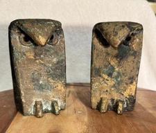 Isamu Noguchi / Brutalist Style Japanese Iron Owls Bookends Japan 1950's