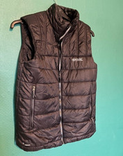 Mens Black Puffer Jacket Regatta Vest Gilet Bodywarmer Gents Size Medium