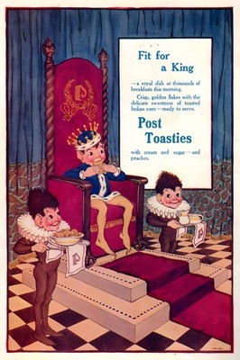   Post Toasties Vintage Ad Poster - 1920s Design - 24x36  - Hi-Res  Print