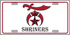 Shriners Logo Metal Tin License Plate Frame Tag Sign For Car And Truck Shriners Logo Metal Tin License Plate Frame Tag Sign For Car And Truck