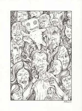 Sour. Original Ink Drawing. 9" x 12". Inktober. illustration. Pen. candy. Art. J