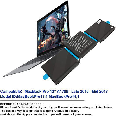 ［美品/新品バッテリー］MacBook Pro 13inch 2017/385 Apple A1713 11.4V Battery for MacBook Pro 13 inch A1708 for