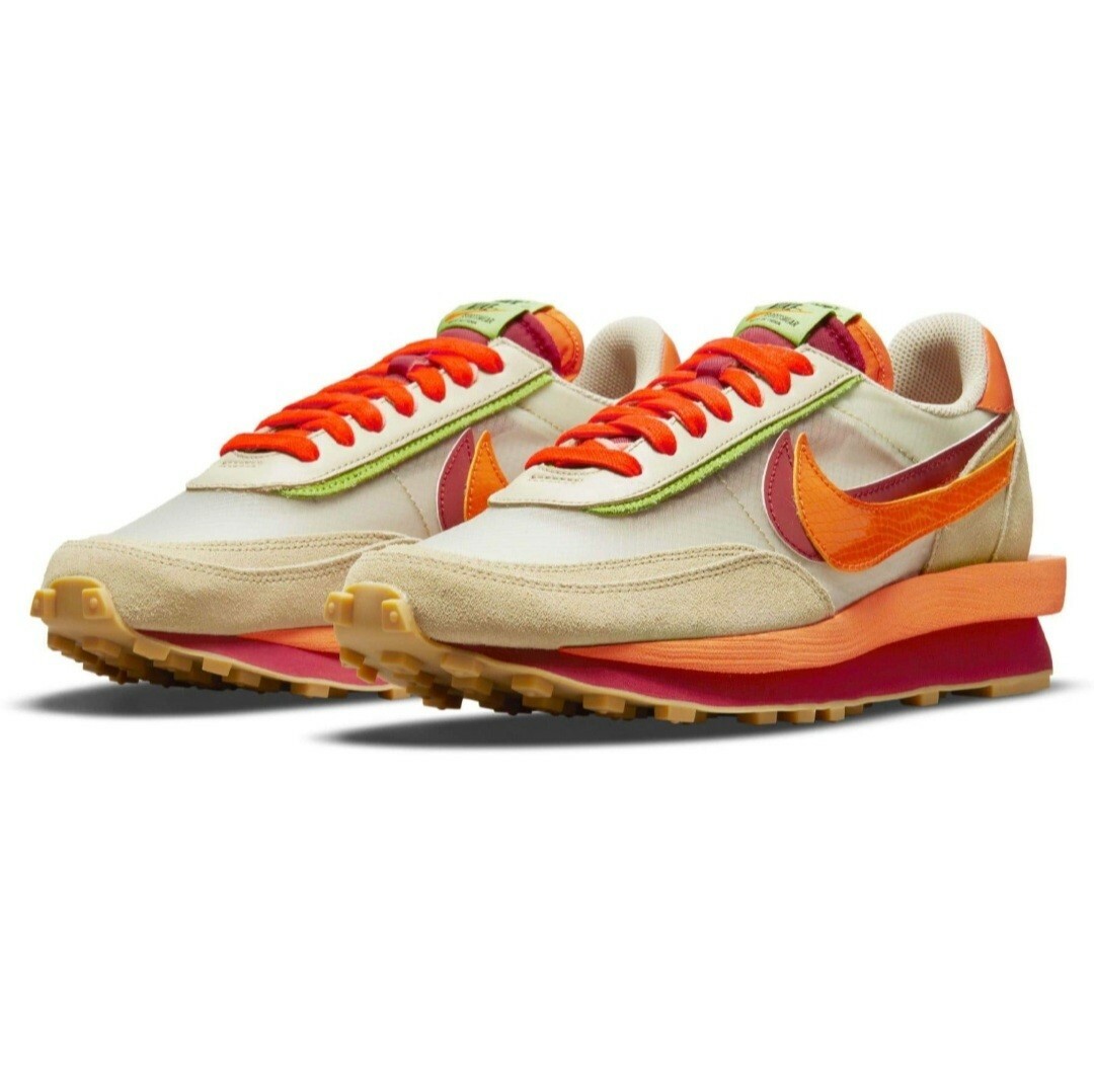 SACAI X NIKE * Nuovo * Nike LDWaffle x Sacai x CLOT Orange Blaze UK taglia 5 5 (SPEDIZIONE VELOCE)