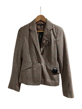 Reduced Further ..... Ladies Great Plains Wool Casual Smart Check Jacket Rrp £65