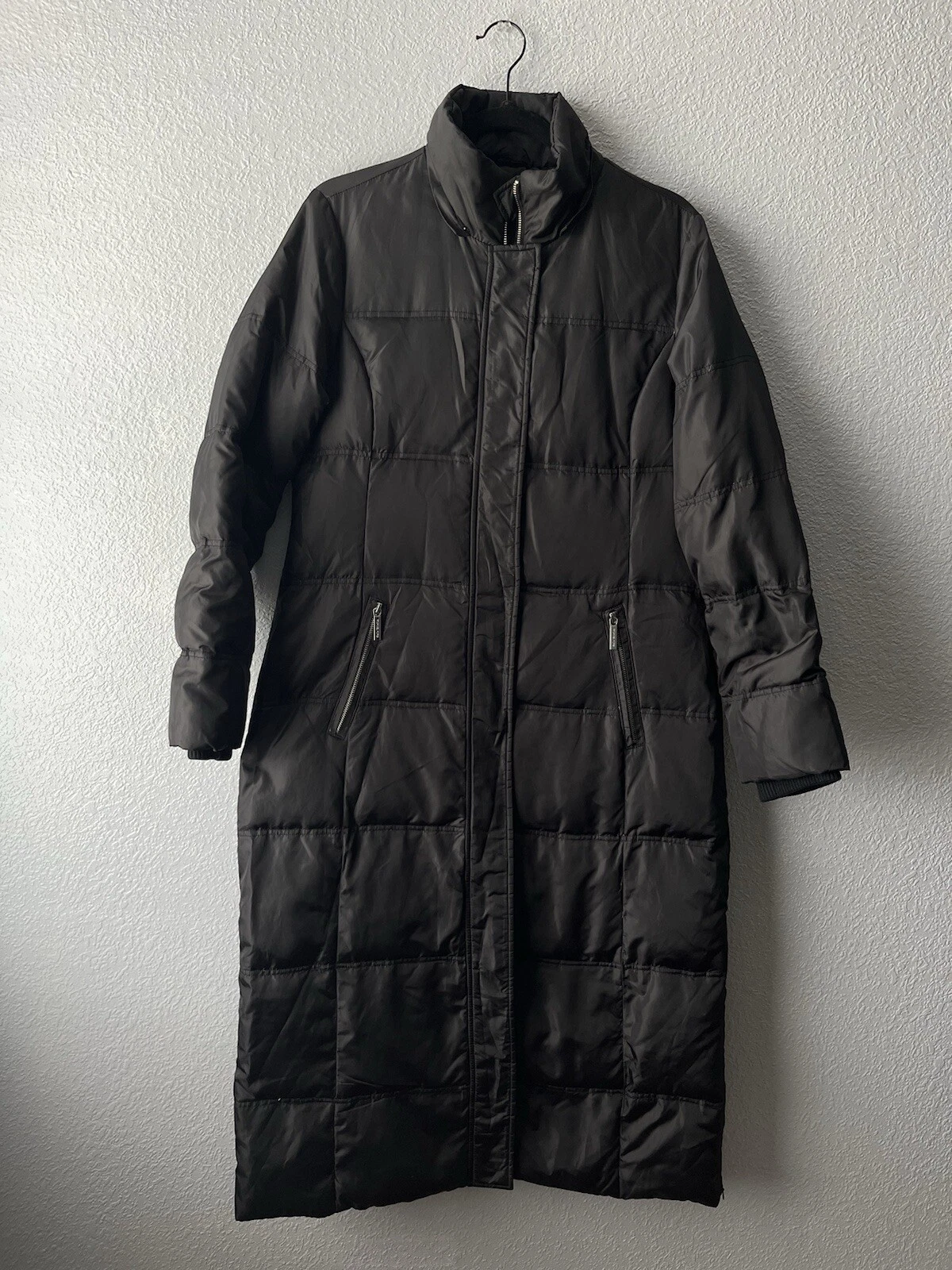 Maxi cappotto nero lungo imbottito Michael Kors