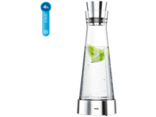 EMSA FLOW SLIM K&uuml;hlkaraffe Karaffe Wasserkaraffe Glas/Edelstahl 1,0 L K&uuml;hlakku