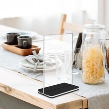 Acrylic Sign Holder Clear A4 8.5 x 11 Inches Picture Photo Display Stand for