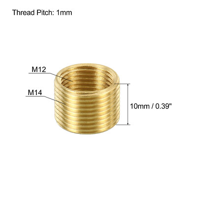 Adattatore per tubo in ottone, -65 ℉ a 265 ℉ Boccola Riduttore esagonale in ottone 1/2 NPT Maschio a 1/4 NPT Femmina per Industriale per Automotive