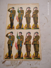MARCA STELLA ANNI '20/40- SOLDATINI DI CARTA -FANTERIA ITALIANA- 30X20 CM