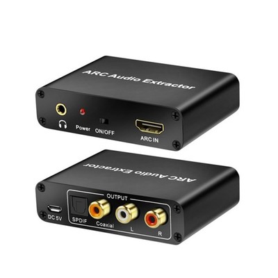 Converter HDMI Audio Adapter DAC ARC L/R Coaxial SPDIF Jack Extractor 3.5mm TV A