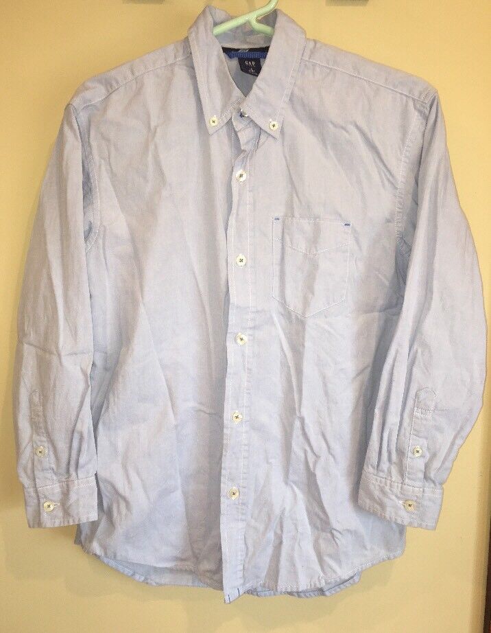 Boys Gap security Blue Button It is very popular Up Shirt Large Dress Size