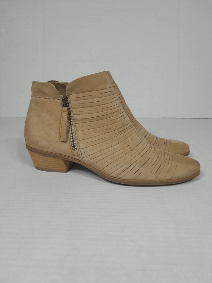 Paul Green Womens Shoes Shasta BT Booties Sz 7.5 Beige Leather Ankle Boots - Image 2 of 4