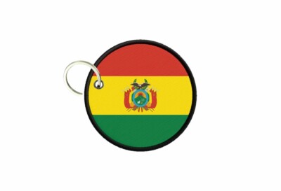 Schlüsselanhänger Schlüssel Flagge Bolivien Bolivien Runddruck Kokarde