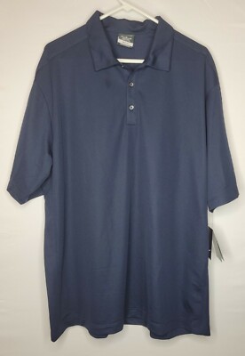 NikeGolf Dri-Fit NetSmart Plexus Cloud Mens Polo Shirt XL, NWT Navy Blue 