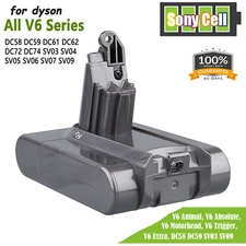 21.6V 6400mAh Battery For Dyson V6 SV03 SV04 SV05 DC58 DC59 DC61 Handheld Animal