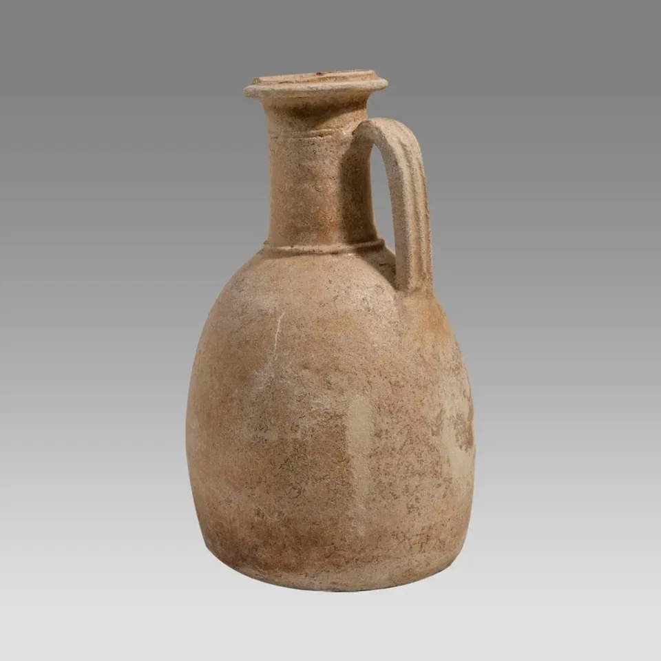 Auténtica jarra grande de cerámica esmaltada del Imperio Parto ca siglo II dC 10 1/8 pulgadas Foto 4 de 4