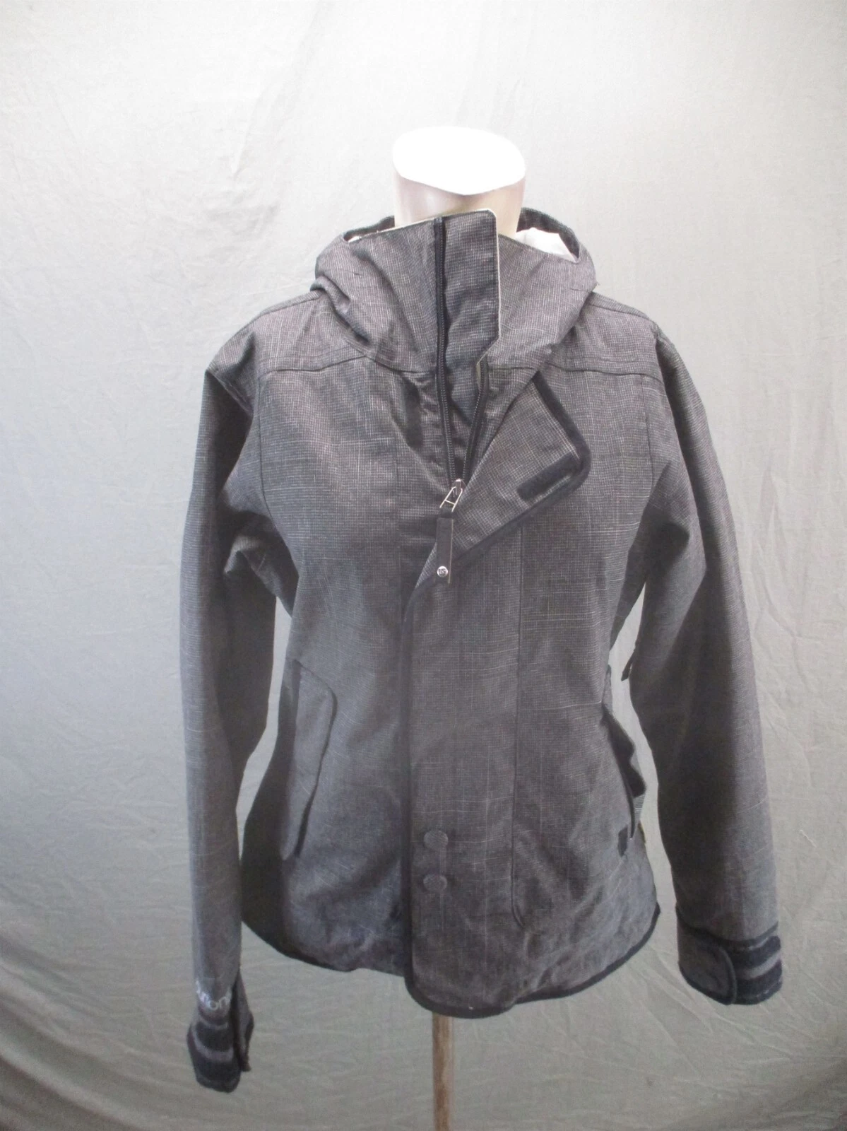 burton dryride full zip hood powder skirt snowboard jacket